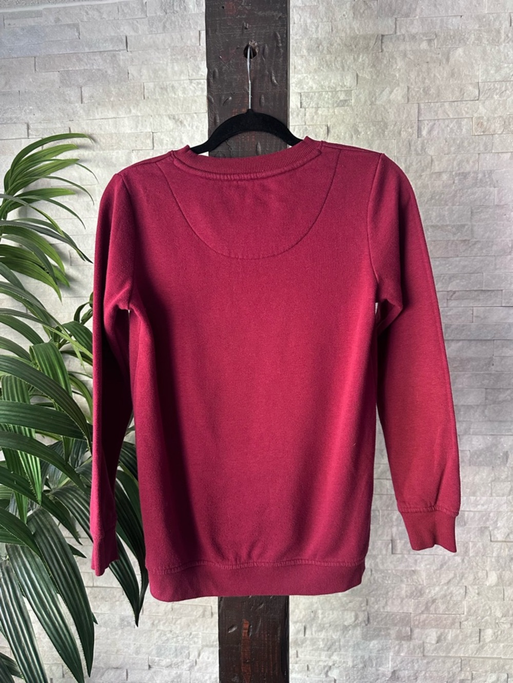 The Rolling Stones Burgundy Sweatshirt with Red Cherry Mouth Graphic Size XS - Picture 3 of 4